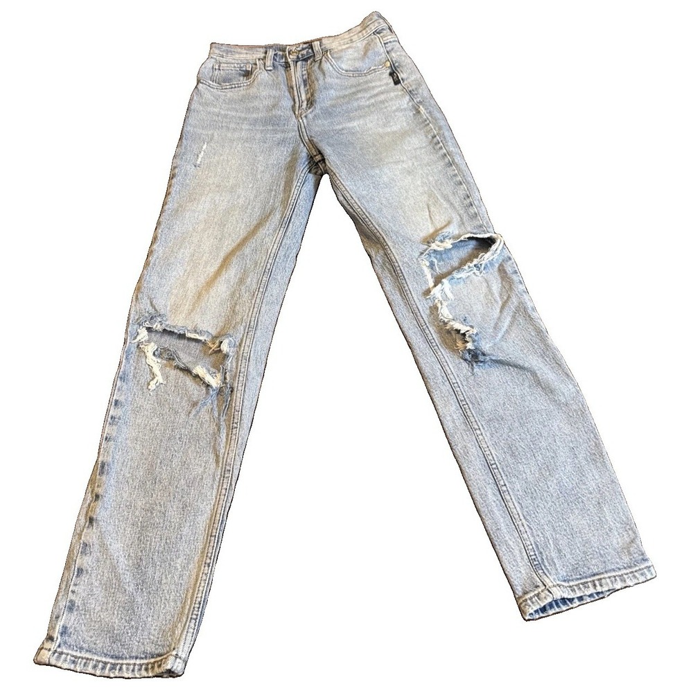 Silver Jeans‎ Co Highly Desirable Slim Straight Jeans Womens 24x28 Light Ripped